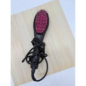 Simply Straight Ceramic Straightening Brush Hair Styling Heated Brush‎ Pink